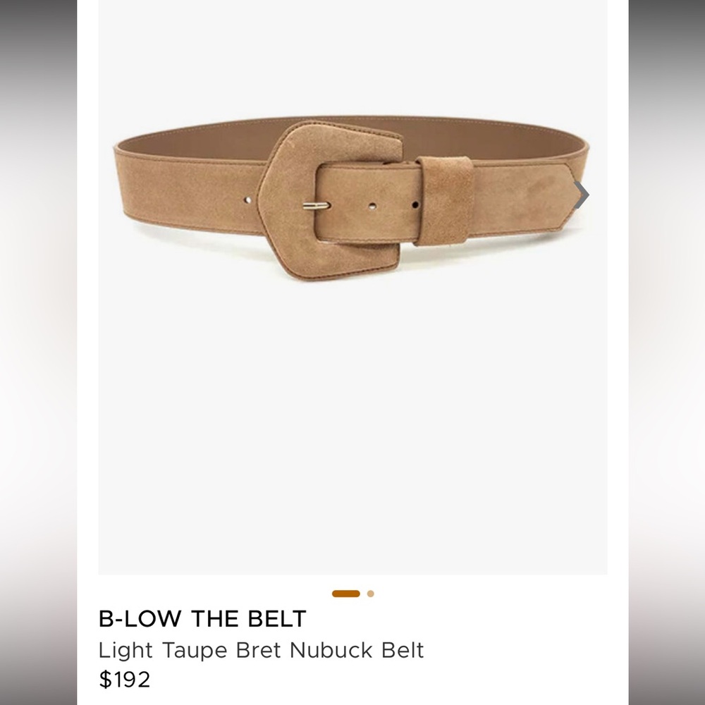 B-Low The Belt Light Taupe Bret Nubuck Belt - Picture 7 of 8
